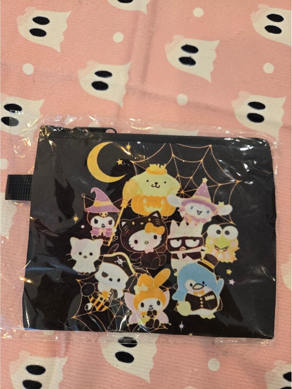 Sanrio Characters Halloween zip pouch black